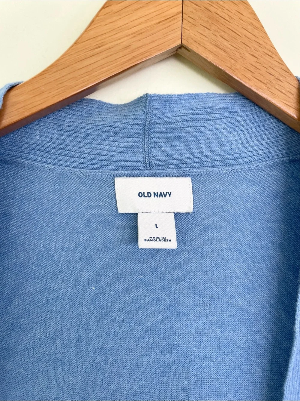 Old Navy Open Cardigan Sweater Light Blue L Large Lightweight Flowy Cotton Blend